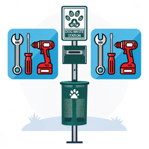 Pet Waste Station Installation